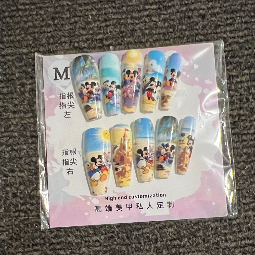 Disney Themed Press-On Nails - Multicolor